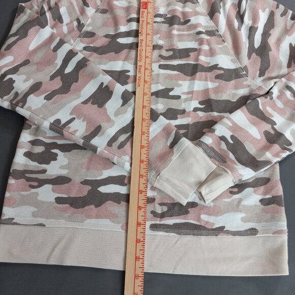Lucky Brand Pink Camo Thermal Sweatshirt Size M - Picture 7 of 10